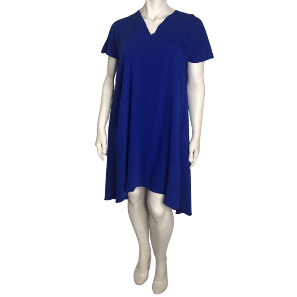 RACHEL‎ ROY V-Neck Cold Shoulder Flutter Sleeve High-Lo Dress w/ Pockets Sz 0X
